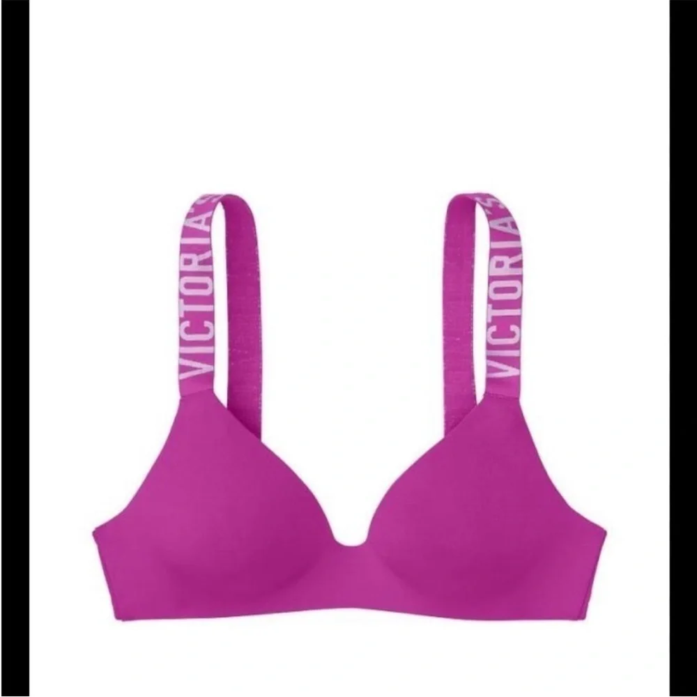 Victoria's Secret Women's Lightly Lined Wireless T-Shirt Bra Magenta 32D